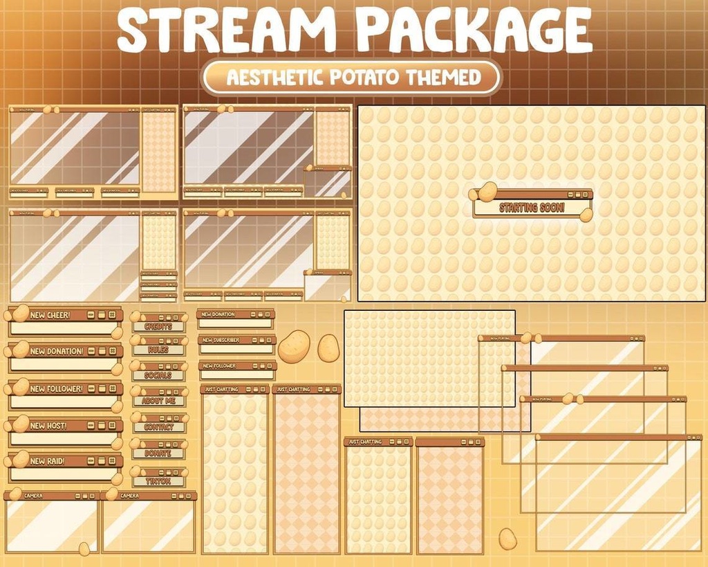 Potato Animated/Moving Background for Live Streaming