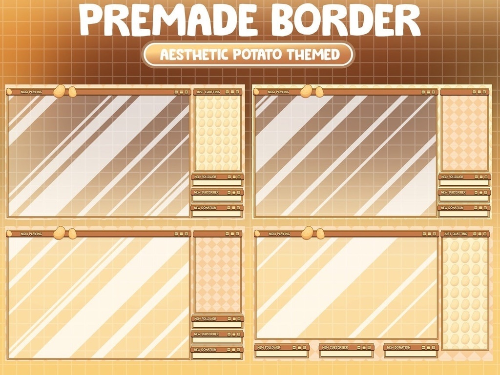 Potato Overlay for Live Streaming | Twitch, Youtube