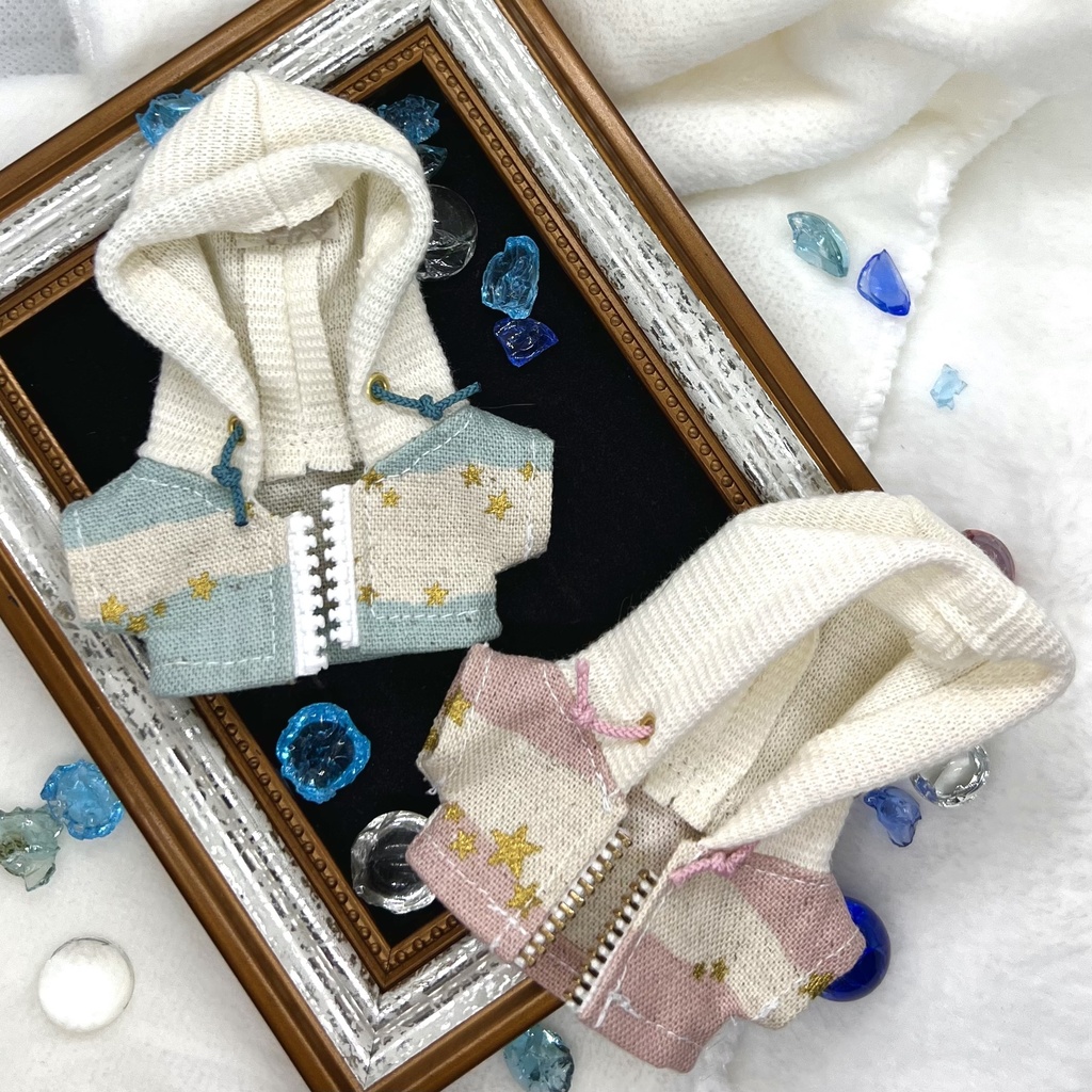 前開きパーカー 星