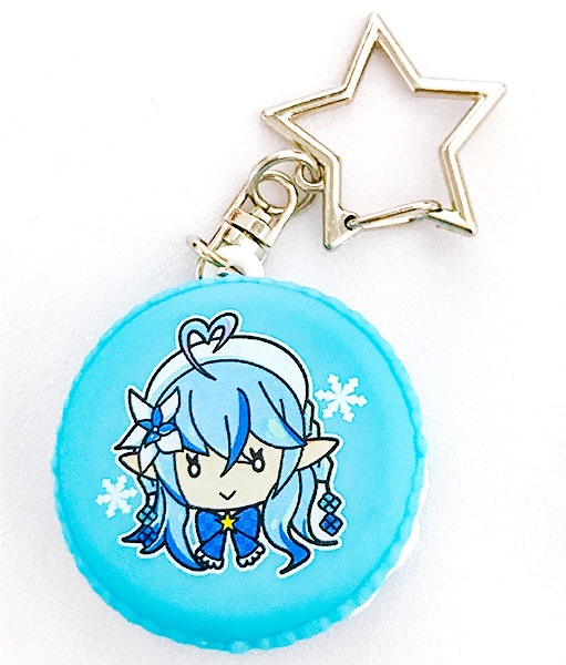 【非公式・SALE】ホロライブ・マカロン型キーホルダー(雪花ラミィ)