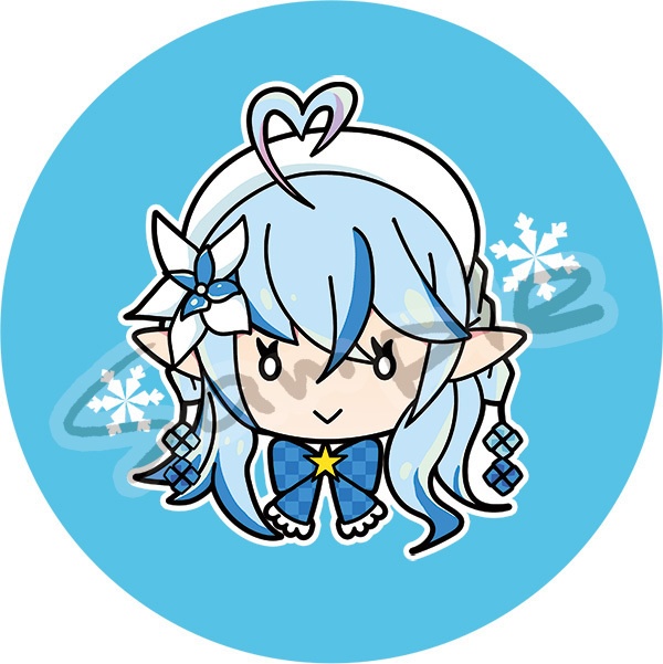 【非公式・SALE】ホロライブ・マカロン型キーホルダー(雪花ラミィ)