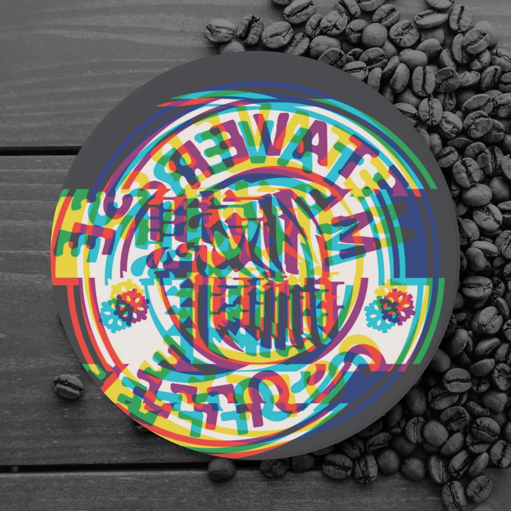 メタバコースター(白・黒)/ 仮想珈琲店 METAVERSE COFFEE