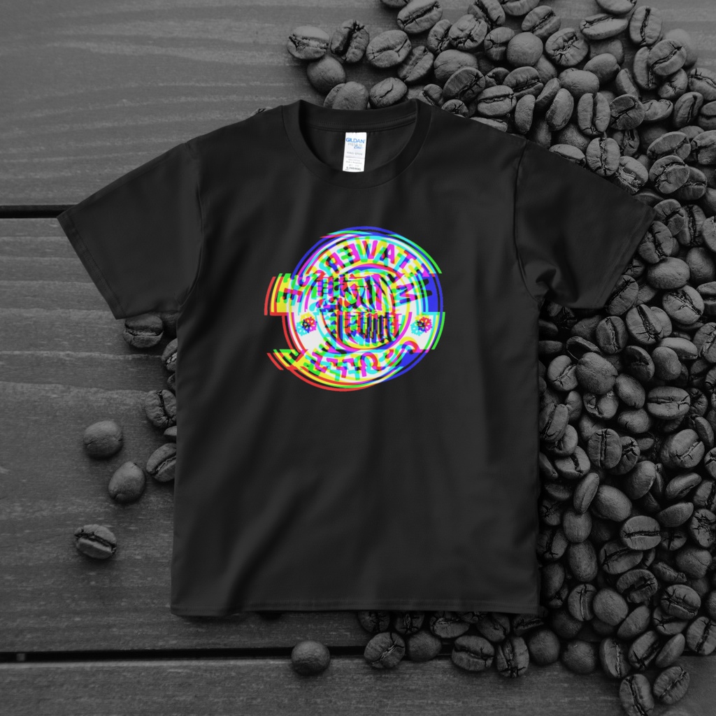 メタバスタッフTシャツ（黒）/ 仮想珈琲店 METAVERSE COFFEE