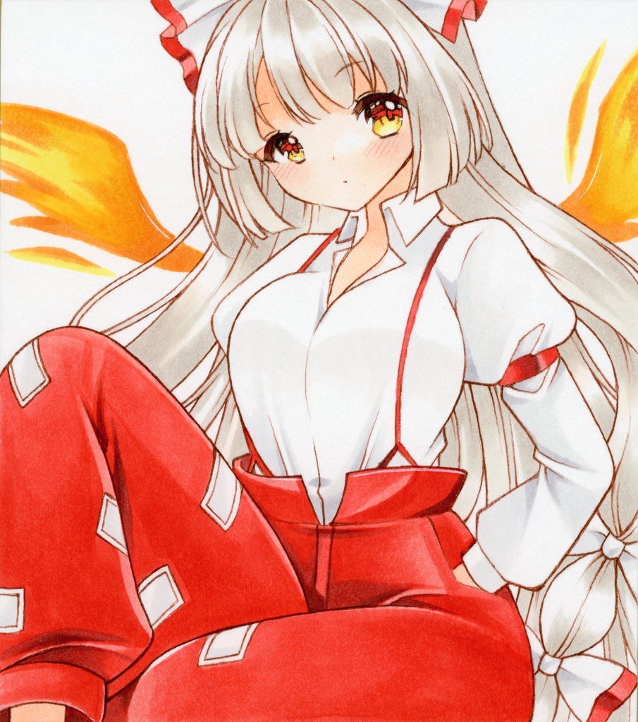 藤原妹紅◆東方Project手描きイラスト