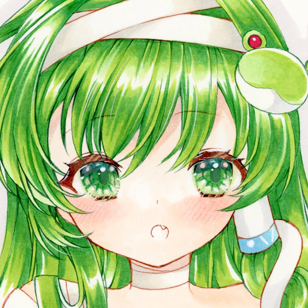 東風谷早苗◆ハロウィン◆東方Project手描きイラスト