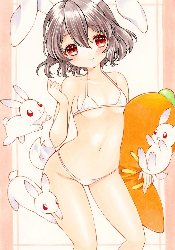 因幡てゐ／ビキニ◆東方Project手描きイラスト