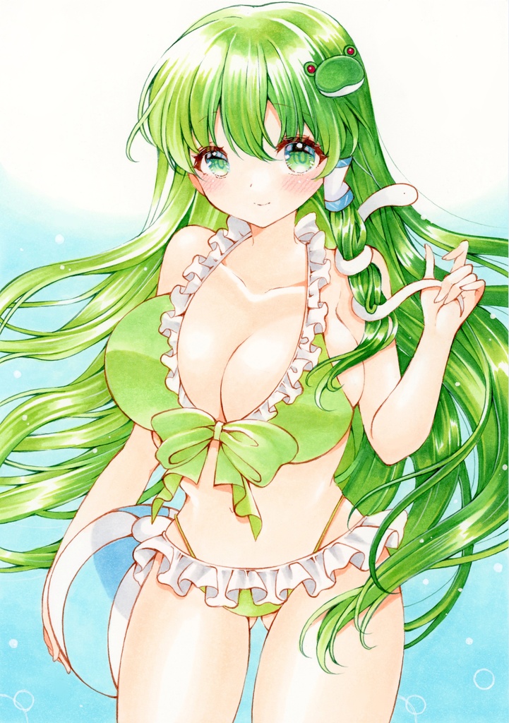 東風谷早苗◆東方Project手描きイラスト