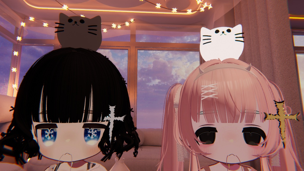 頭に乗っけるねこ