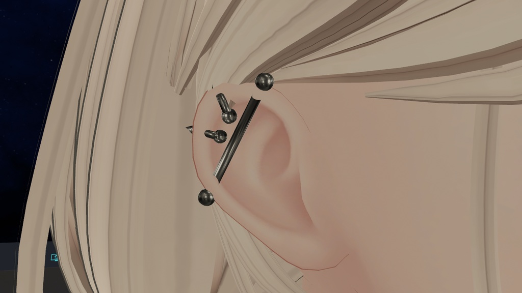 インダストリアル&アンテナピアス