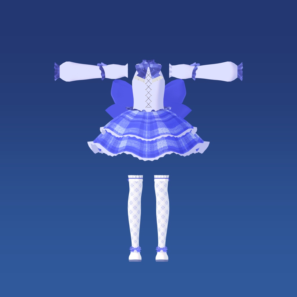 【こまどアバター&ソラハちゃん対応】ゴシック調ロリータ