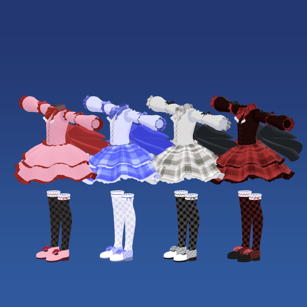 【こまどアバター&ソラハちゃん対応】ゴシック調ロリータ