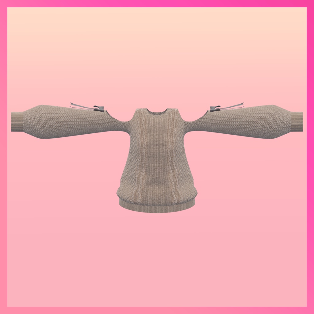 【こまどアバター対応】オフショルダーニット