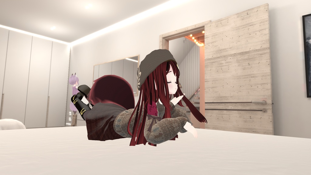 【こまどアバター対応】オフショルダーニット