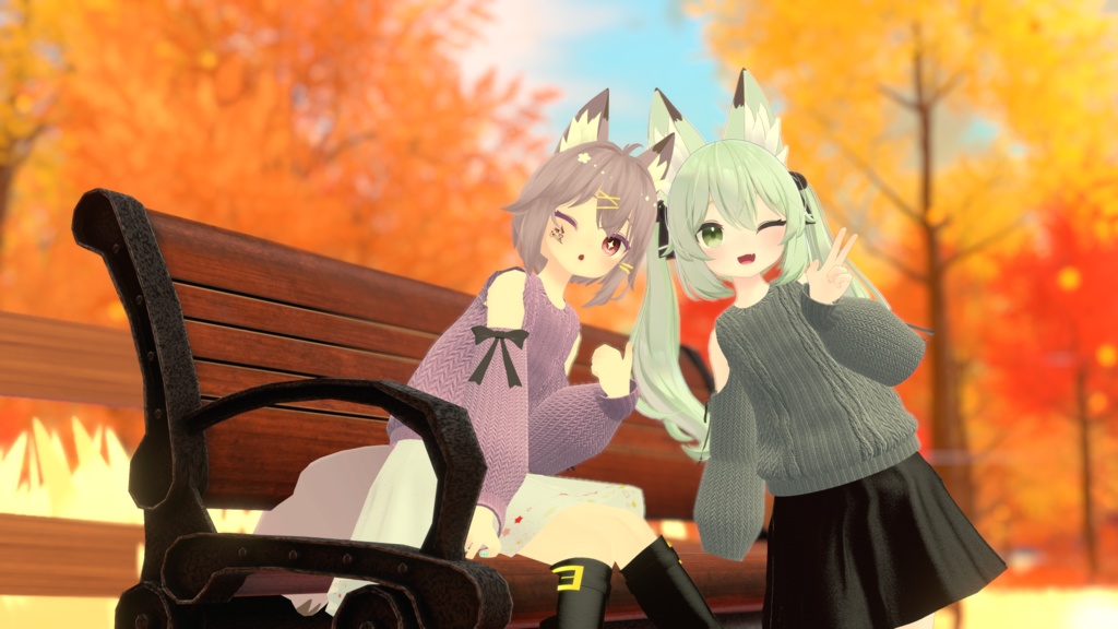 【こまどアバター対応】オフショルダーニット