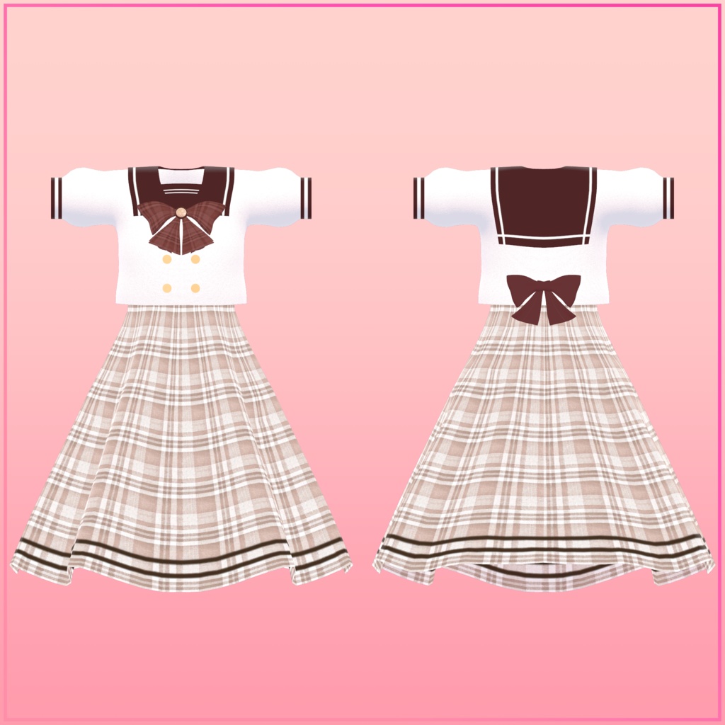 【こまどアバター&ライム&ソラハ対応】セーラーワンピース