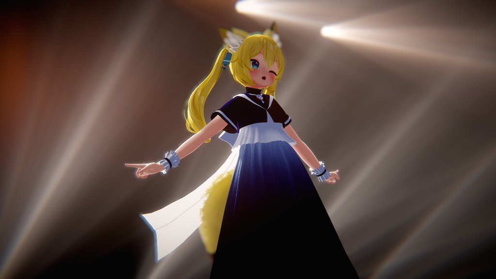 【7アバター対応】アズライトドレス