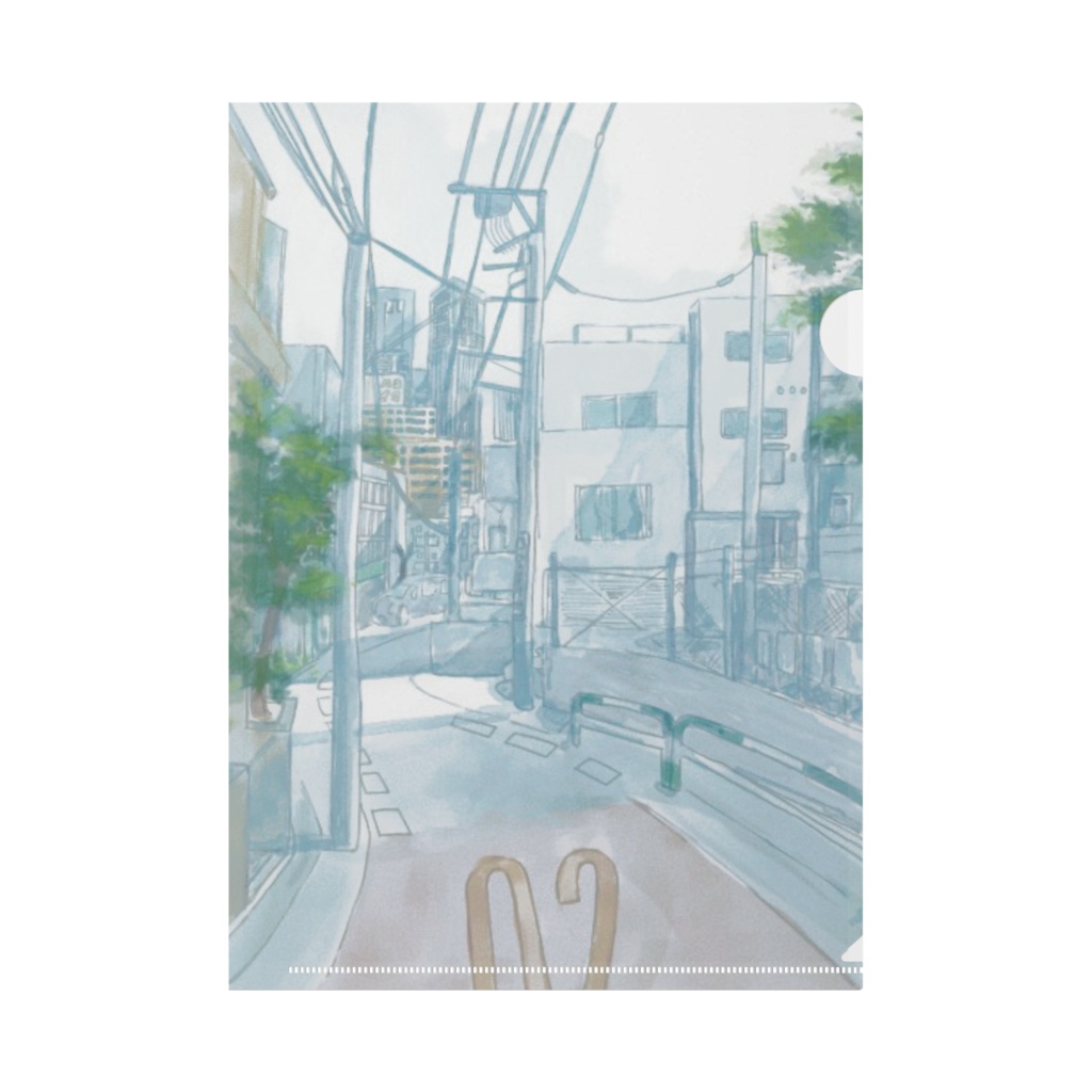 水色の街クリアファイル