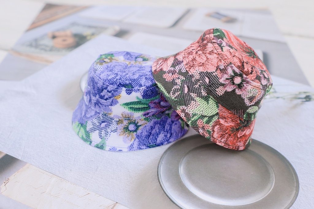 花柄バケットハット 10cmぬい用