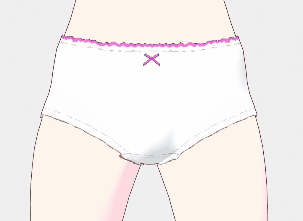 【無料】VRoid ガールズショーツ(ピンクライン)