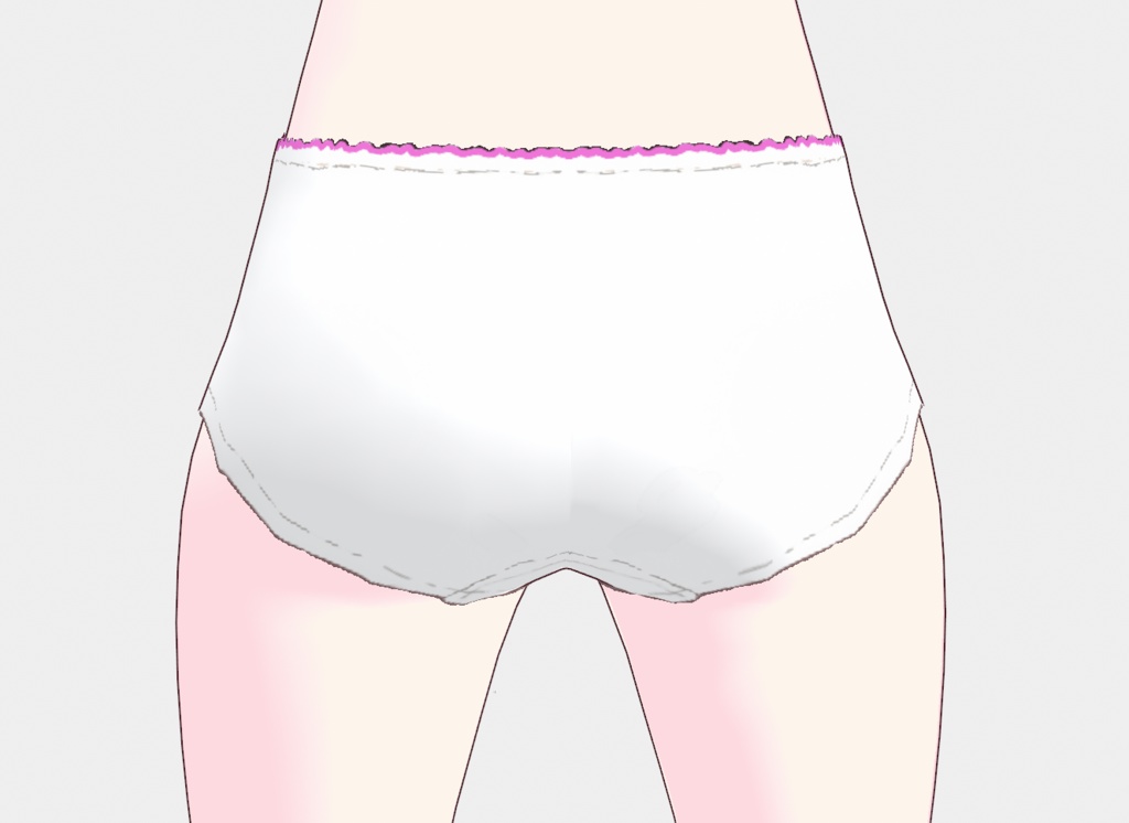 【無料】VRoid ガールズショーツ(ピンクライン)