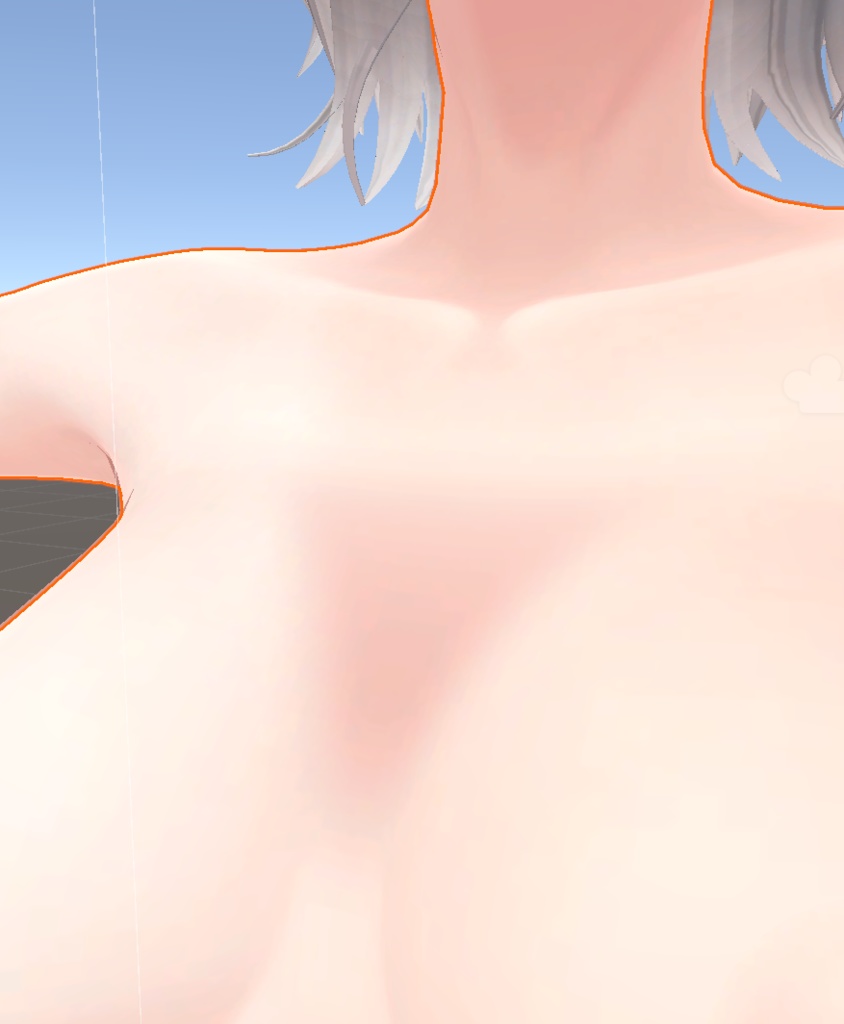 マヌカ用胸の谷間強調影テクスチャ(強い数字及び全サイズ対応)