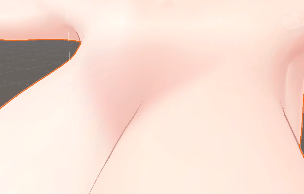 マヌカ用胸の谷間強調影テクスチャ(強い数字及び全サイズ対応)