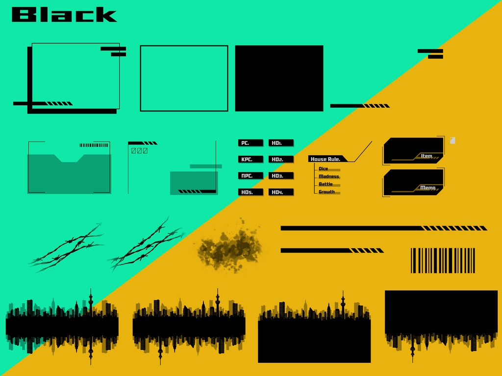 ココフォリア用素材/サイバー01