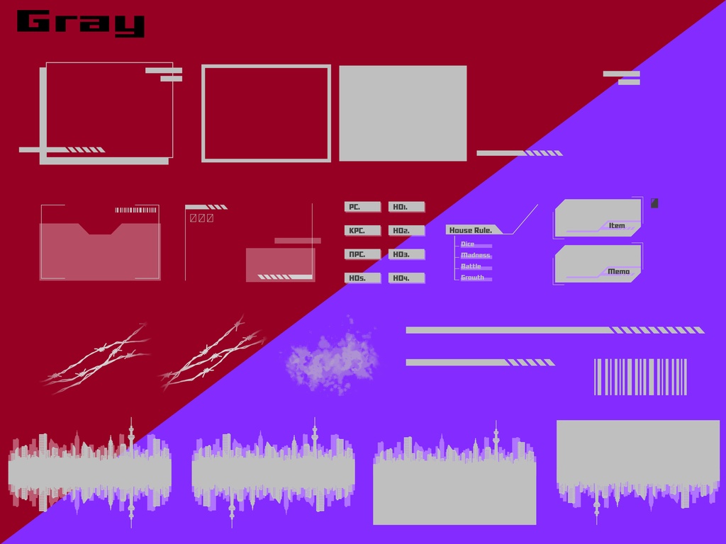 ココフォリア用素材/サイバー01