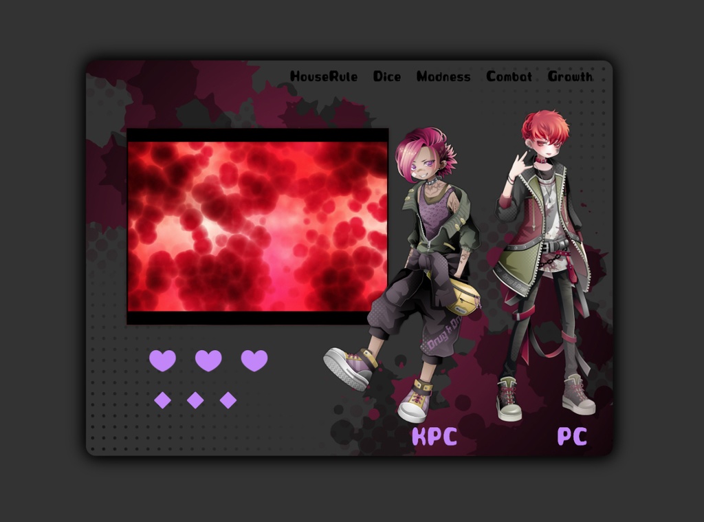 ココフォリア用素材/ポップなお部屋がすぐに作れるフレーム素材/シンプル03