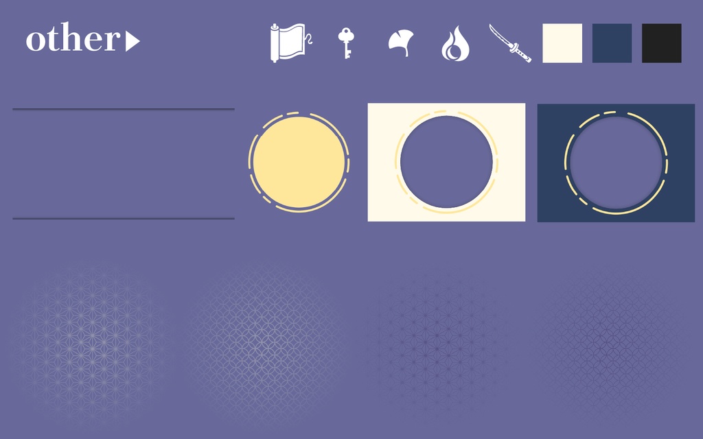 ココフォリア用素材/和風(月に叢雲)※お部屋zip付き