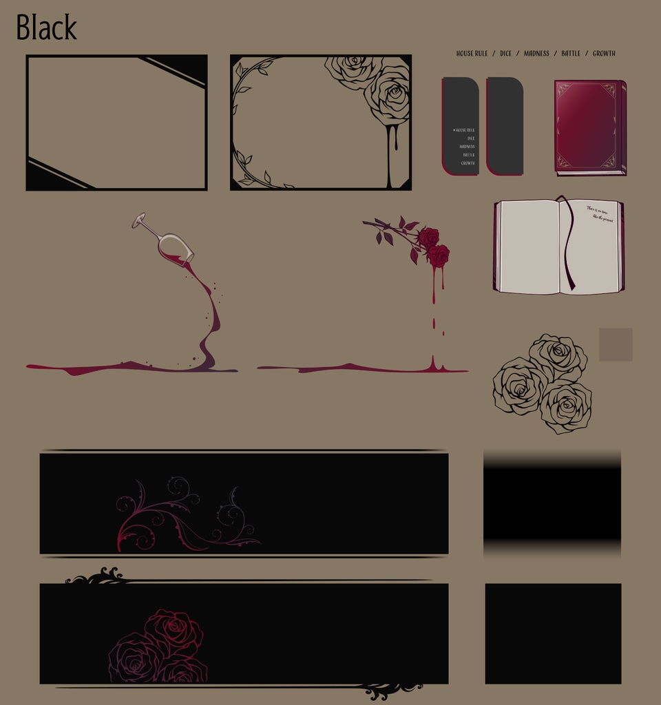 ココフォリア用素材/クラシックローズ※お部屋zip付き