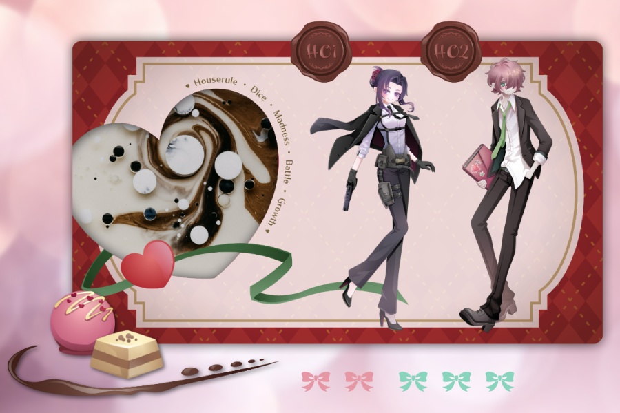 ココフォリア用/チョコレートとシーリングワックスのフレーム素材/タイマン・少人数用