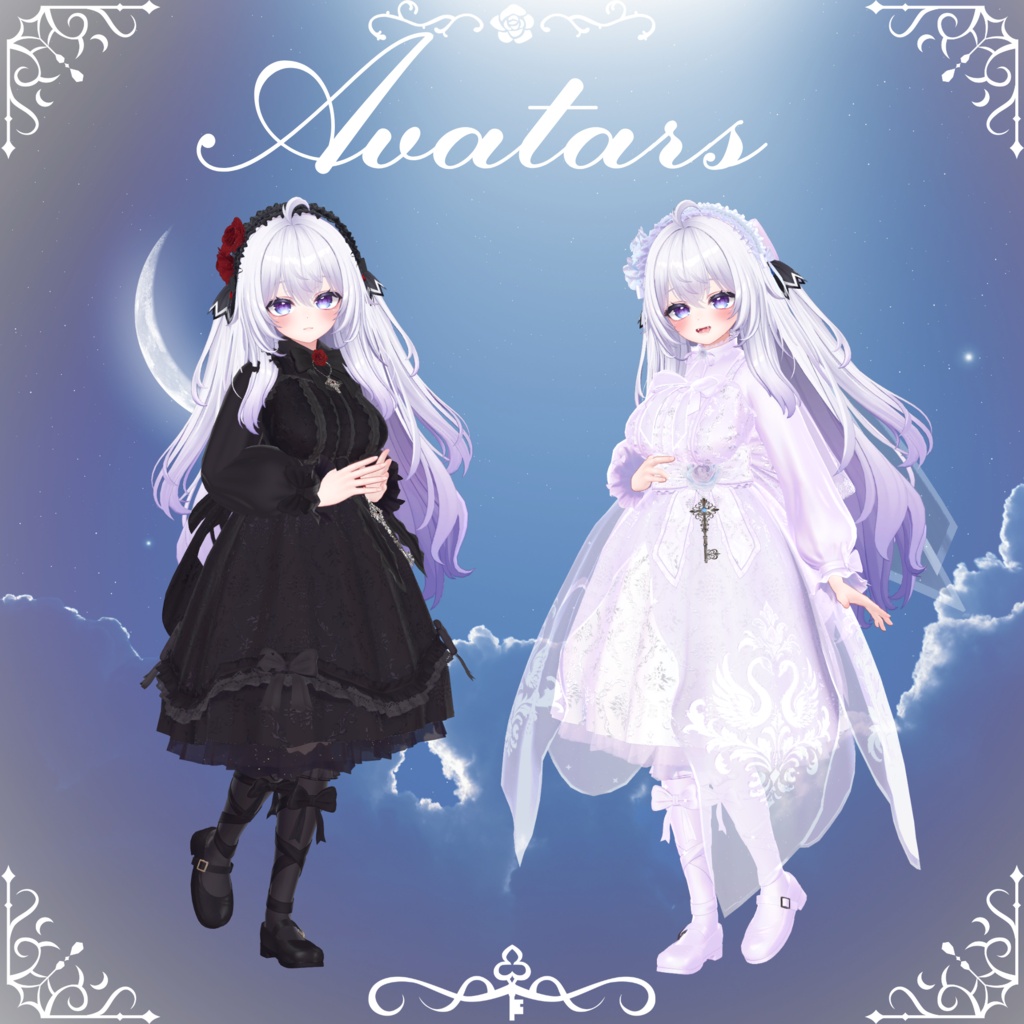 【18アバター対応】"Nostalgic Noir" 【変身衣装】 #スイセレ