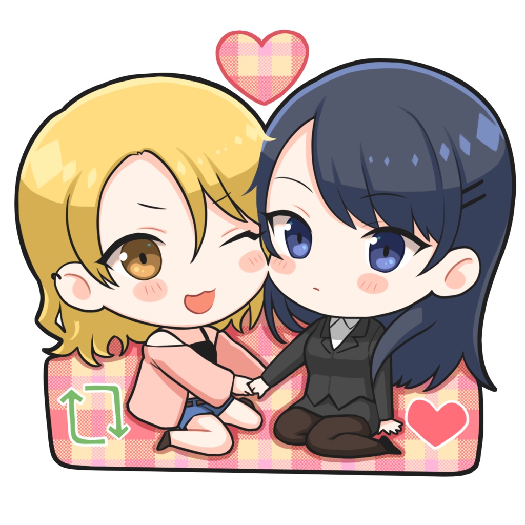 1RTで仲悪いノンケ女子たちが1秒キスするキーホルダー
