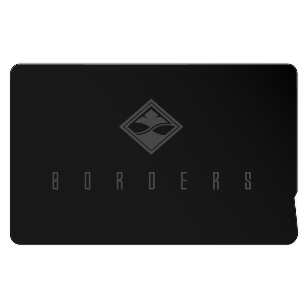 BORDERS支給カードステッカー(黒)