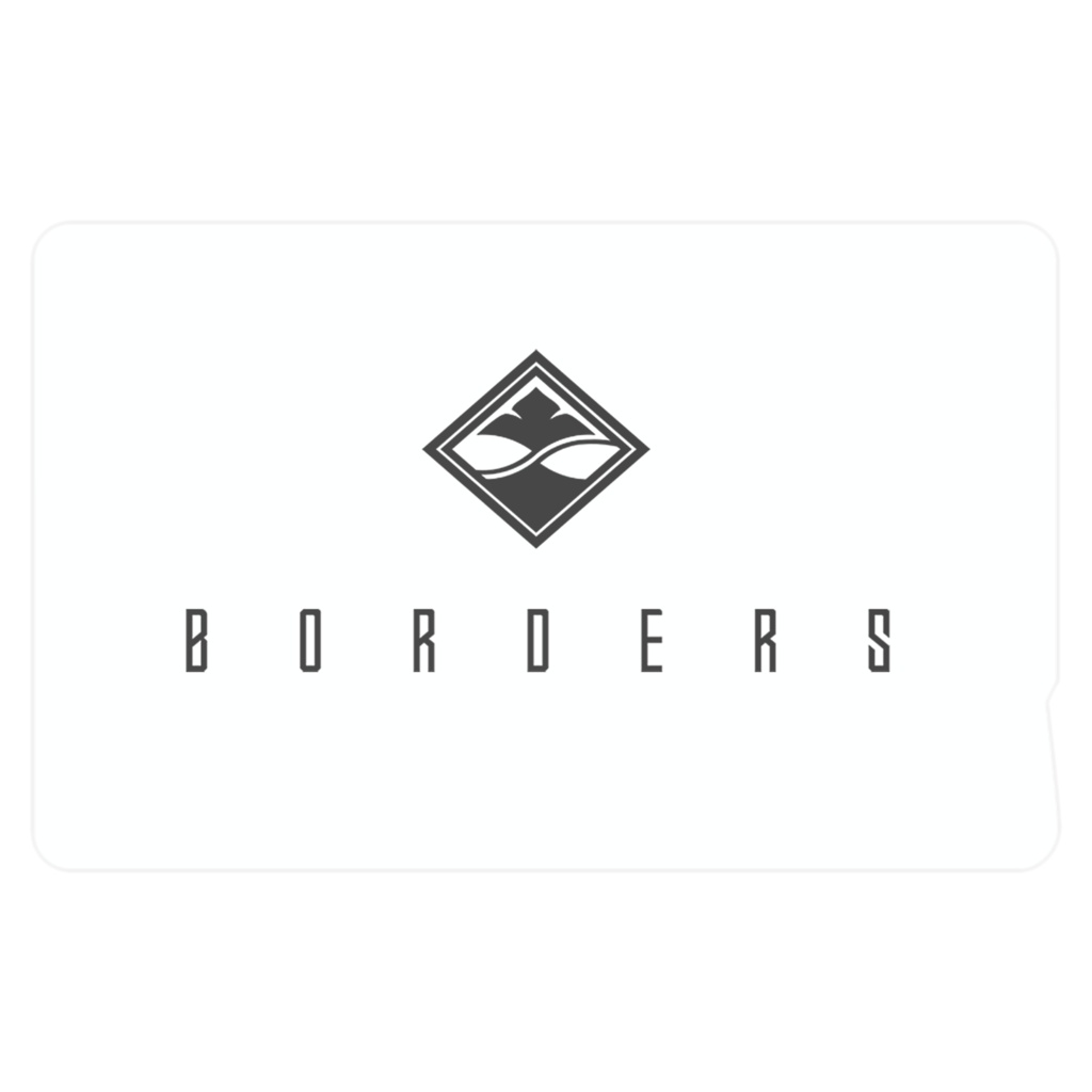 BORDERS支給カードステッカー(白)