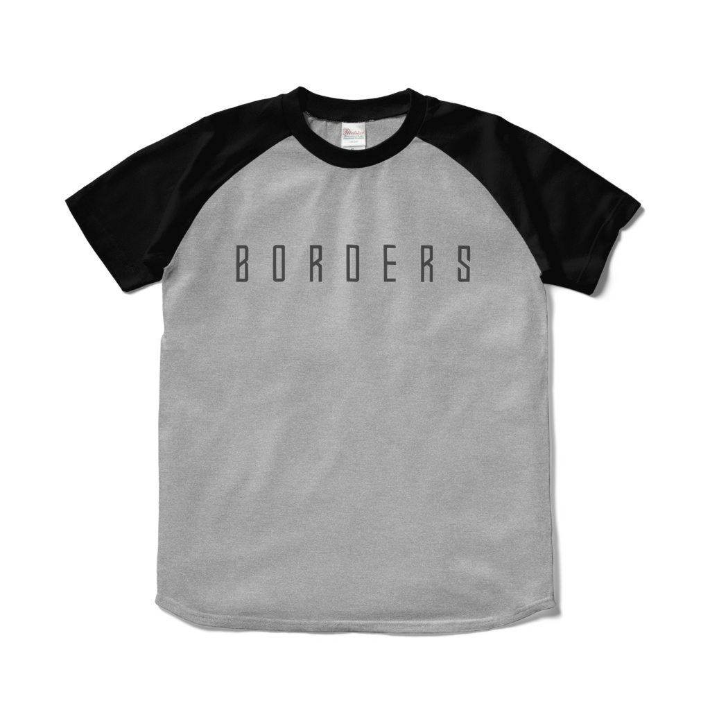 BORDERS ラグランTシャツ(灰黒)