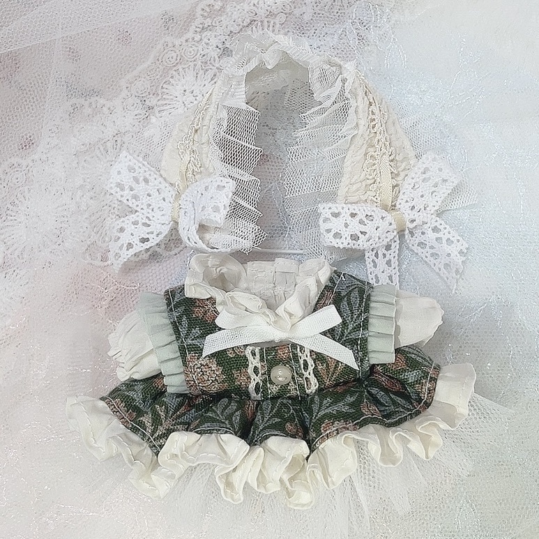 花柄ワンピースセット グリーン