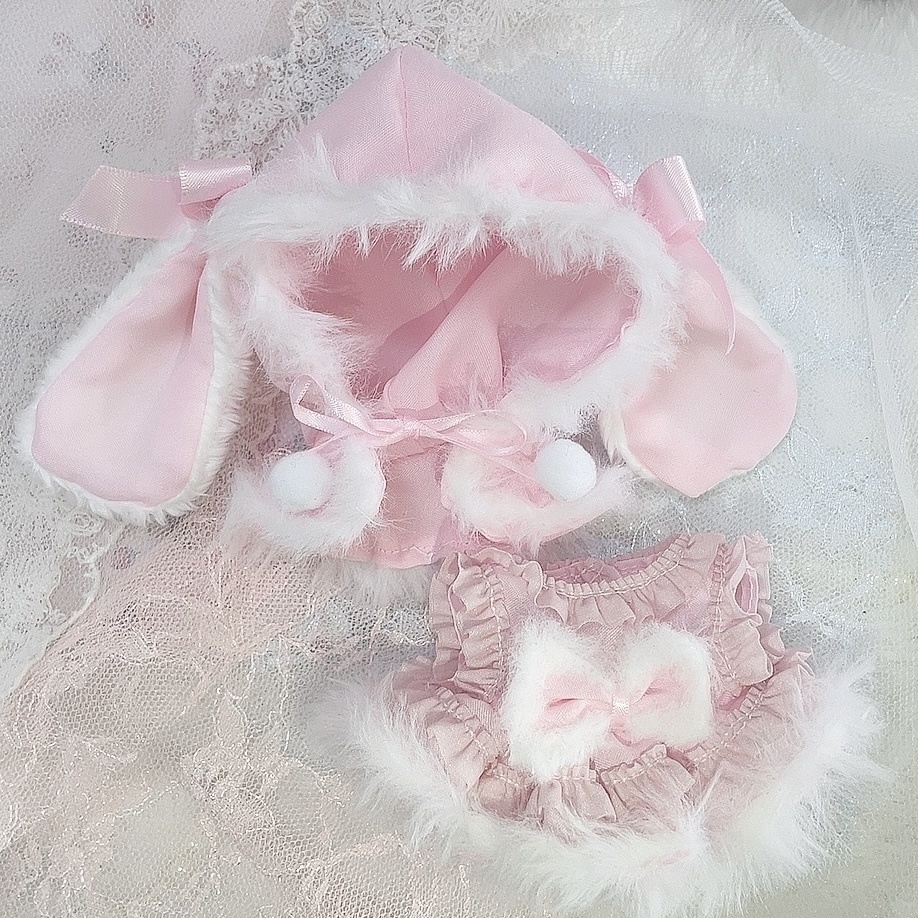 うさぎのもこもこポンチョ