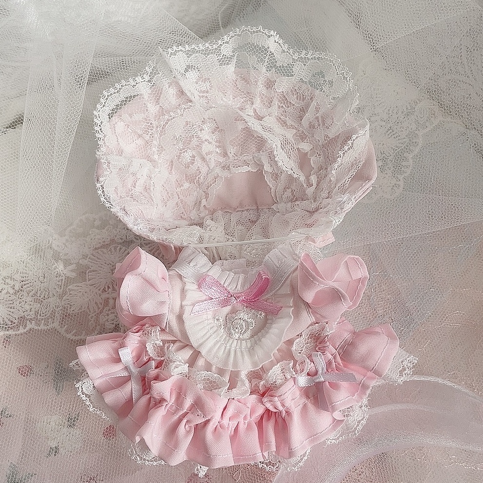 ドレスとボンネットセット ピンク