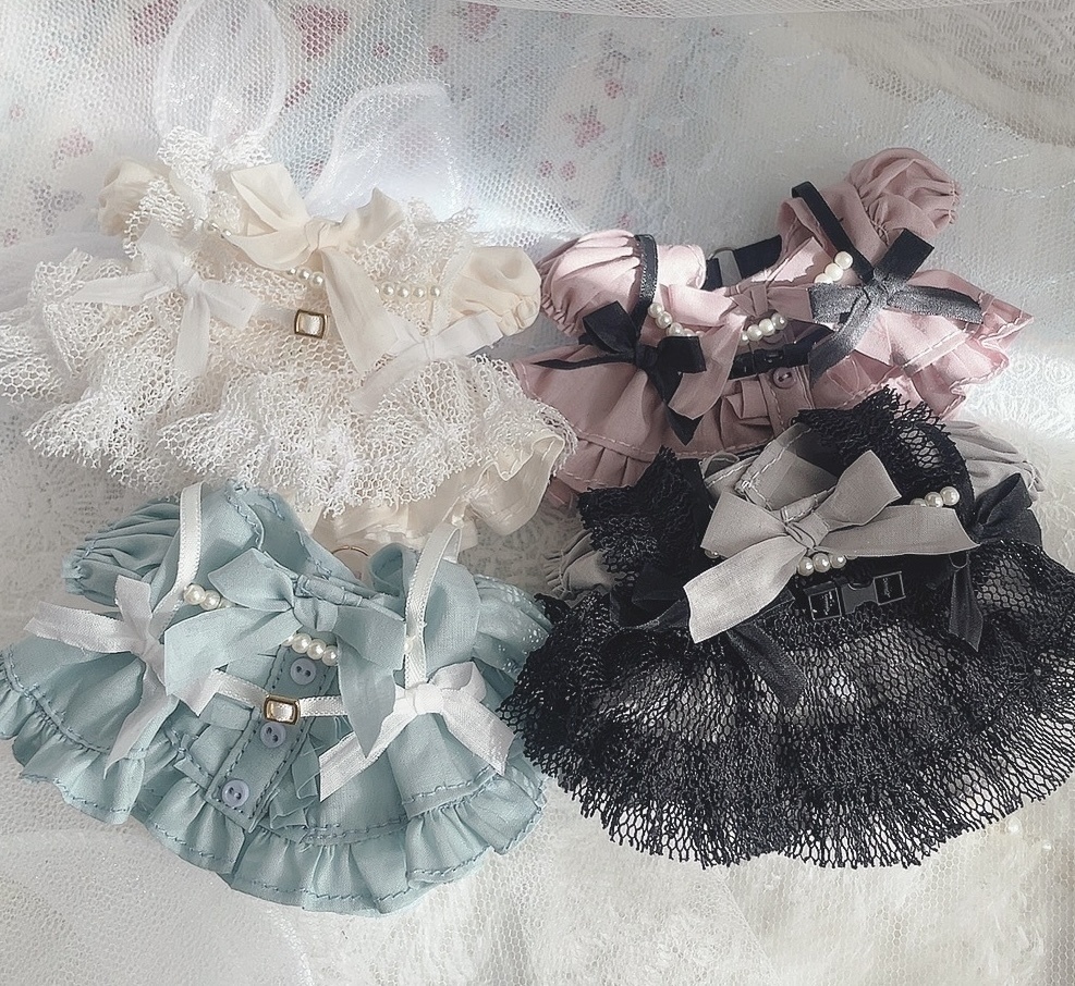 リボンとパールのハーネス black set