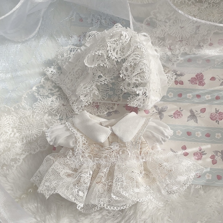 春柄ワンピとレースのレイヤードセット