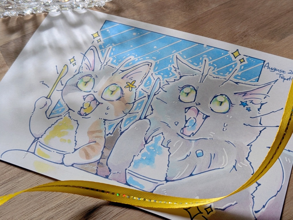 【訳あり】原画|しゃくしゃく ほぁー! かき氷【画像ご確認ください】