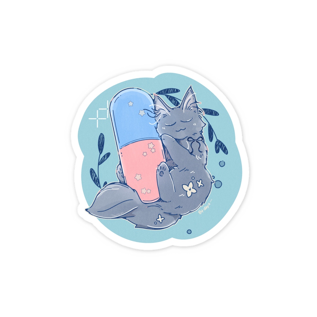 ✳︎ カプセルねこ ✳︎ スマホステッカー