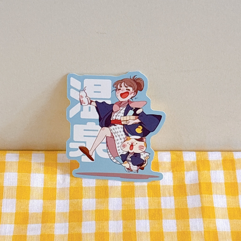 好きっチャン！ステッカー(温泉)