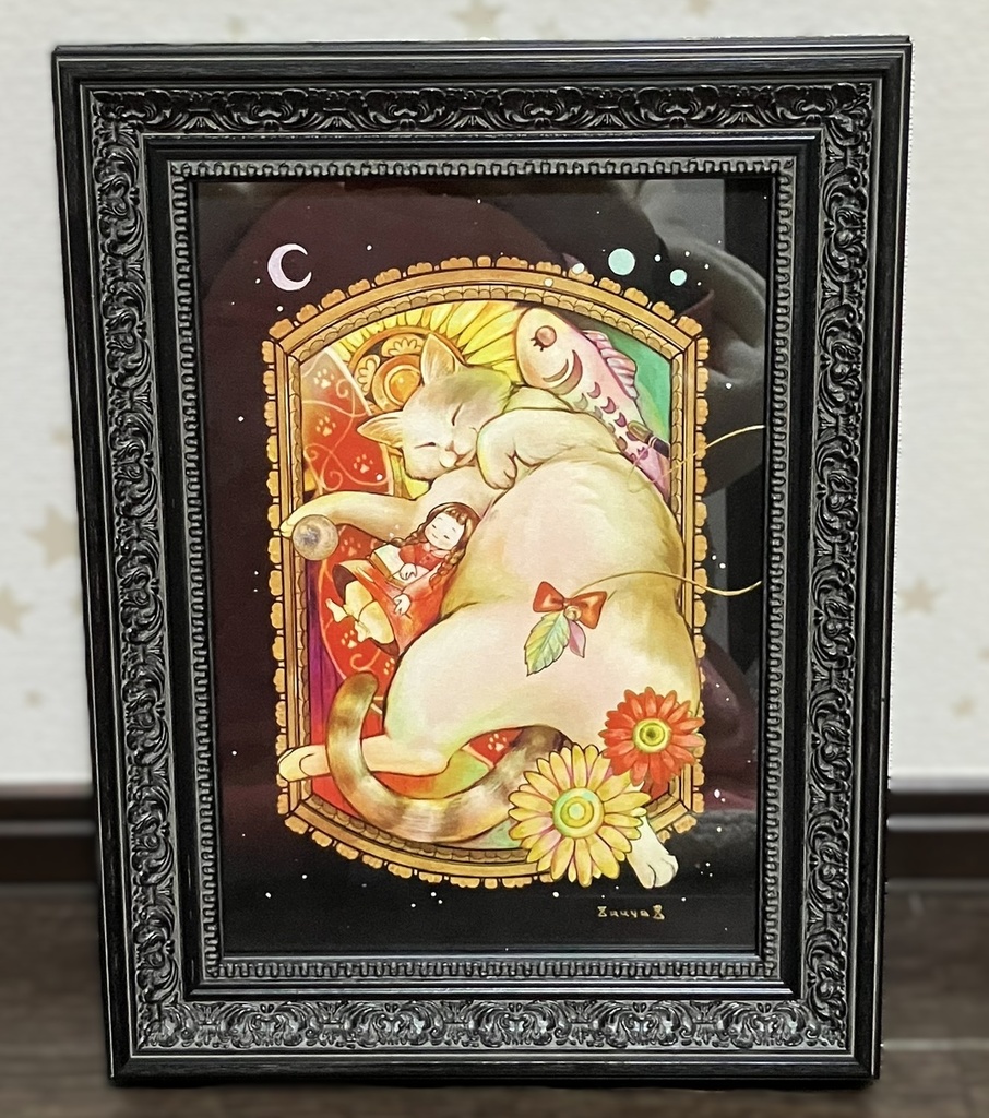 想ひでのゆりかご【イラスト作品/額縁付き/送料別/サイン入り】