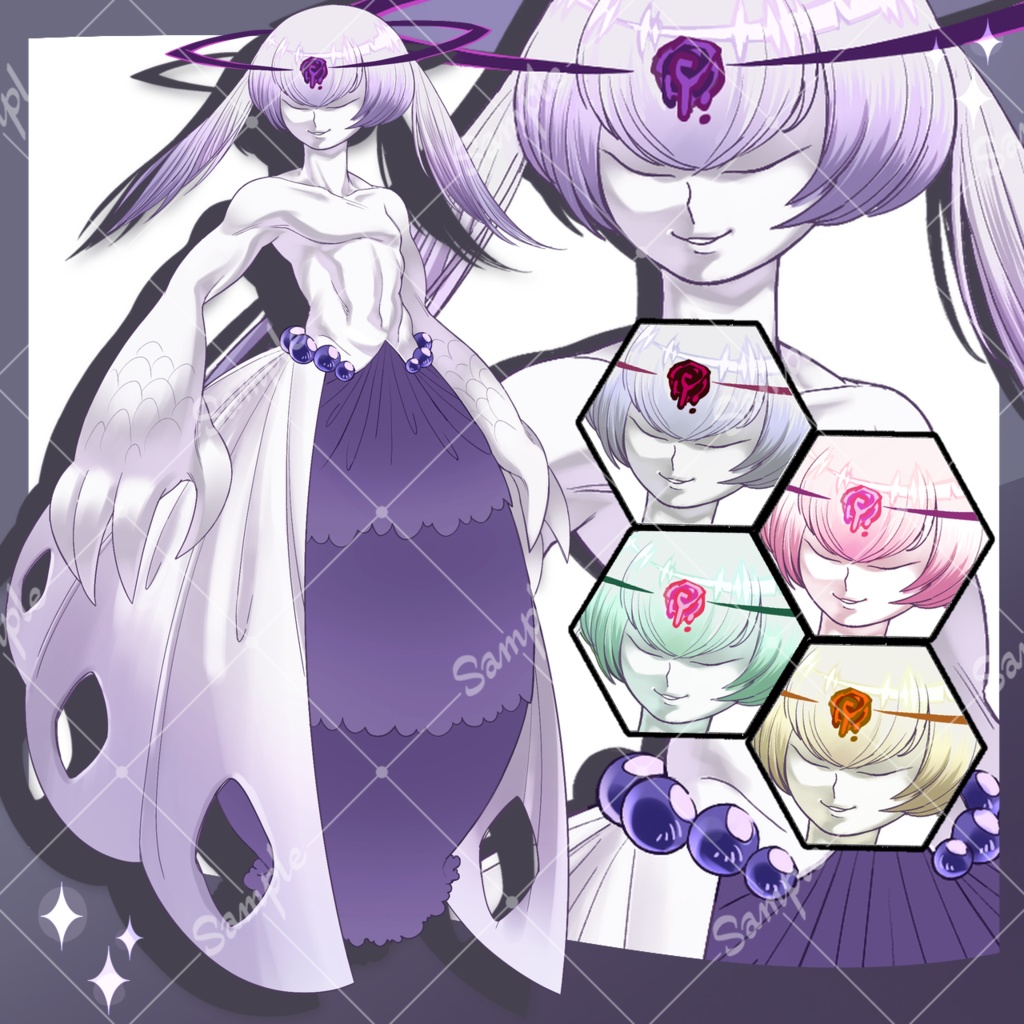 【1点限定】微笑む闇精霊【色5種】