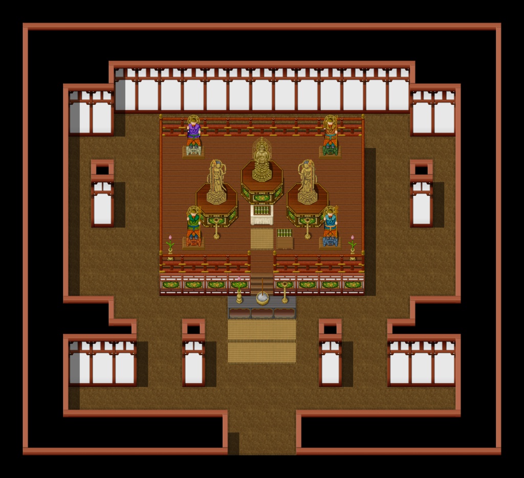 古代寺院風タイルセット素材(17.04.15)