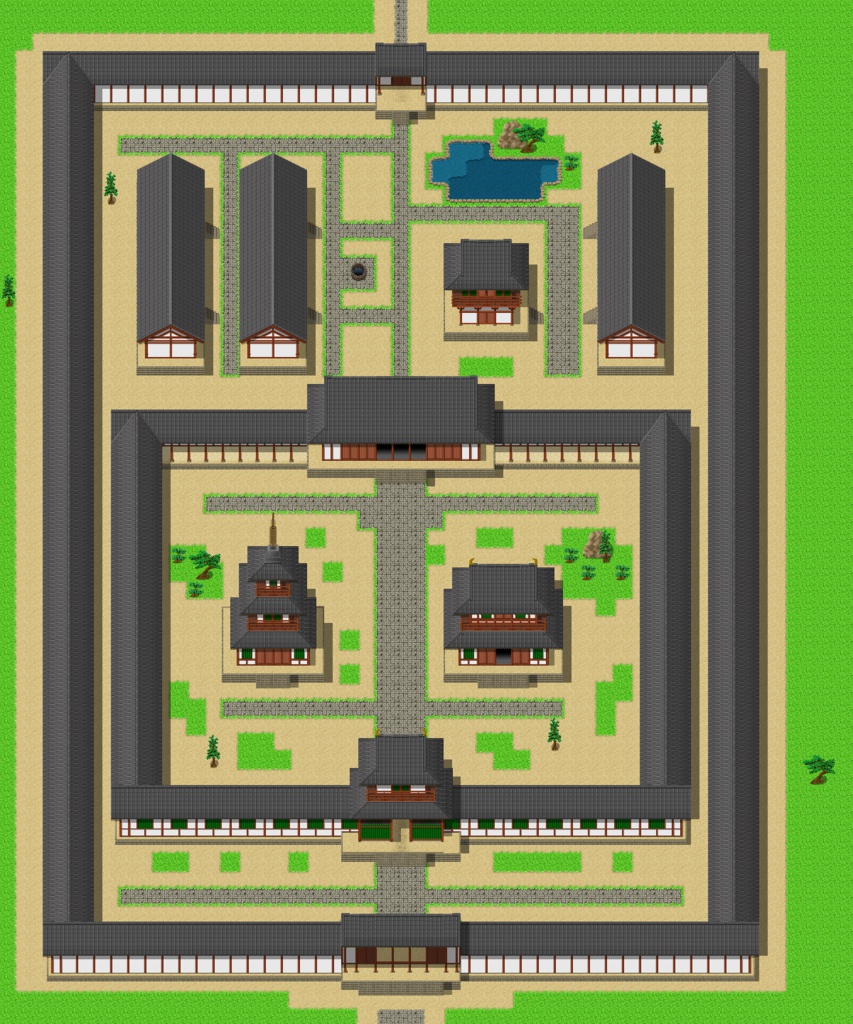 古代寺院風タイルセット素材(17.04.15)