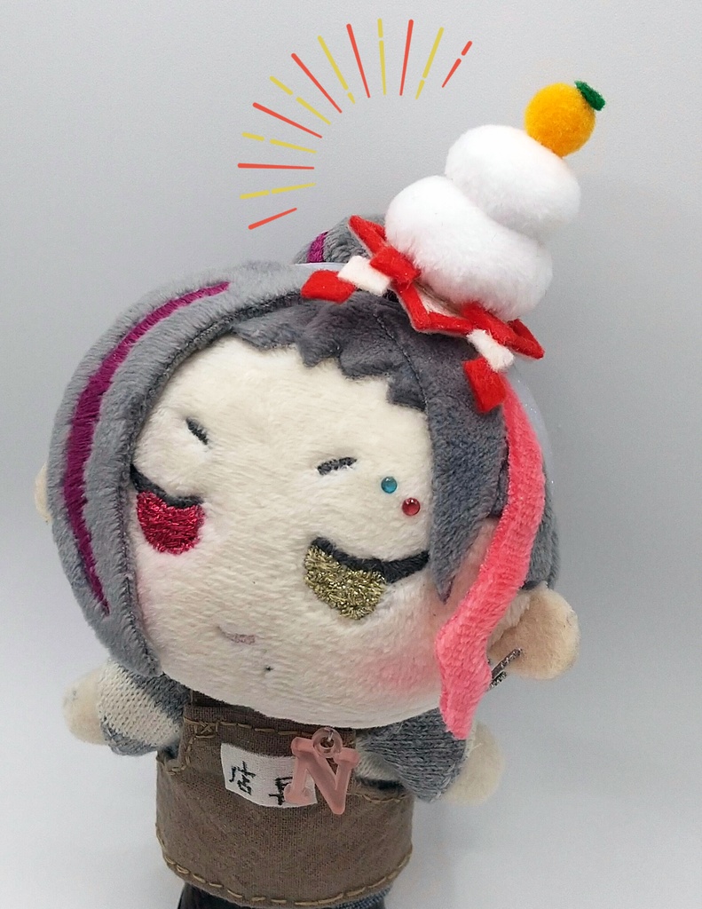 ぬいカチューシャ 鏡もち